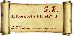 Silberstein Richárd névjegykártya