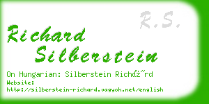 richard silberstein business card